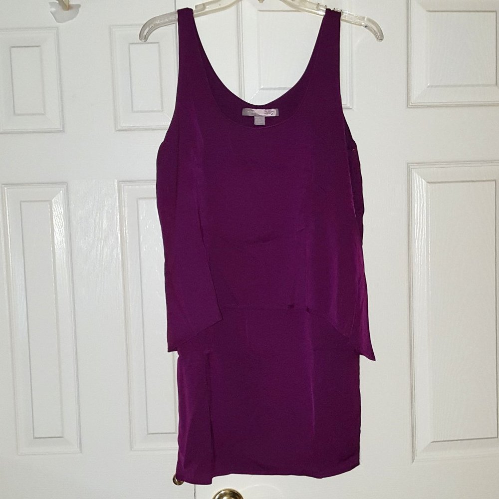 Forever 21 Sleeveless Convertible Mini Dress/Blouse Purple Jrs Size M…